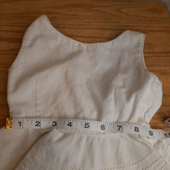 Vtg White Easter Party Dress Handmade Full Circle Retro Toddler/Girls - Picture 4 of 12